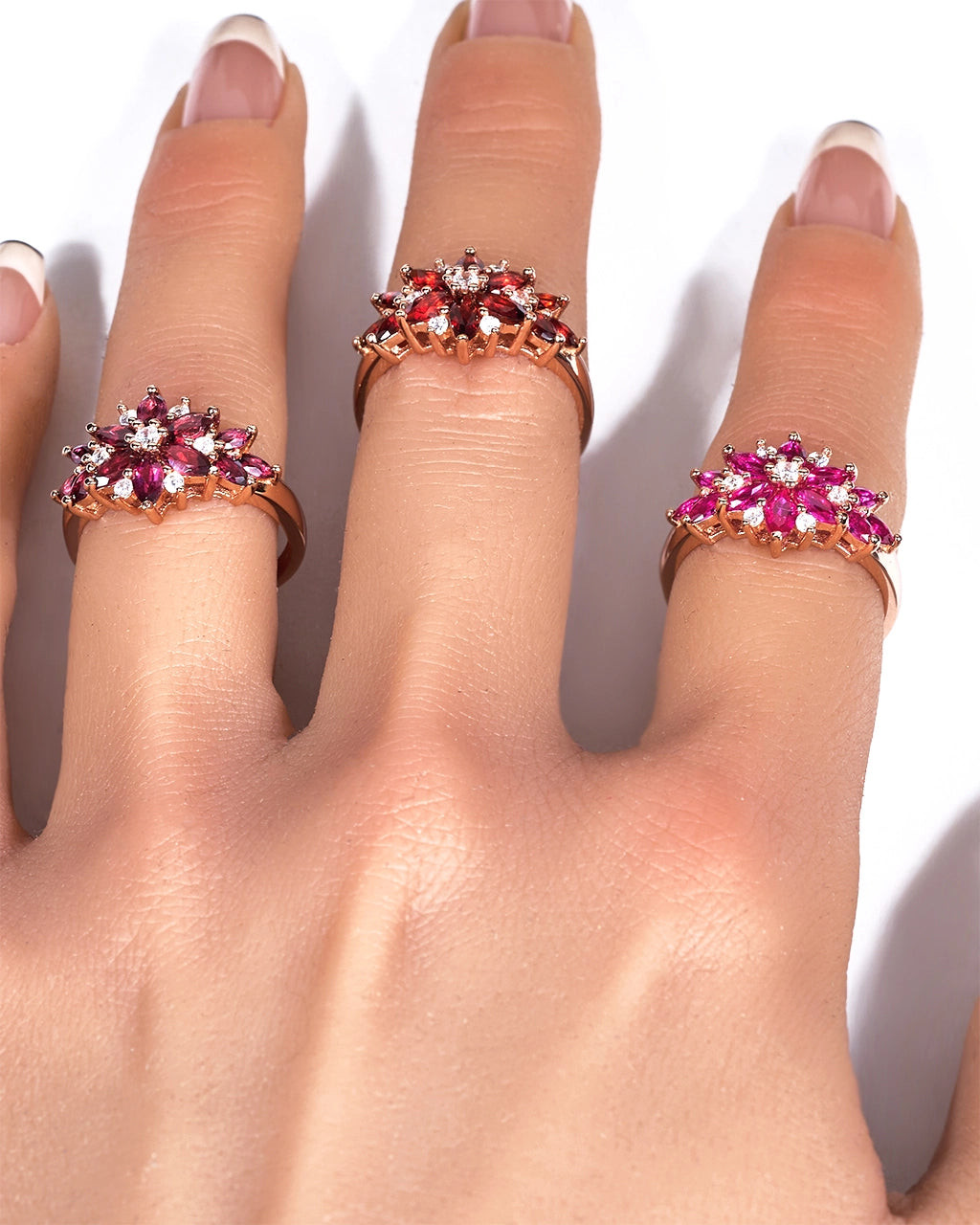 Flourish Ring-Rhodolite