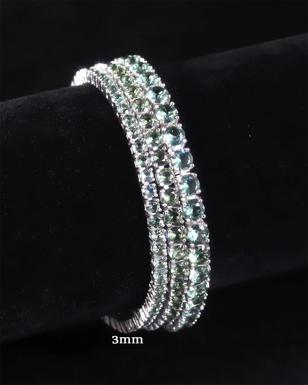 Pulsera de tenis de cloroespinela de laboratorio