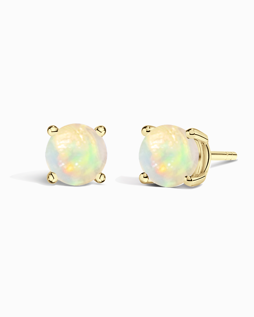 Round Studs-Opal