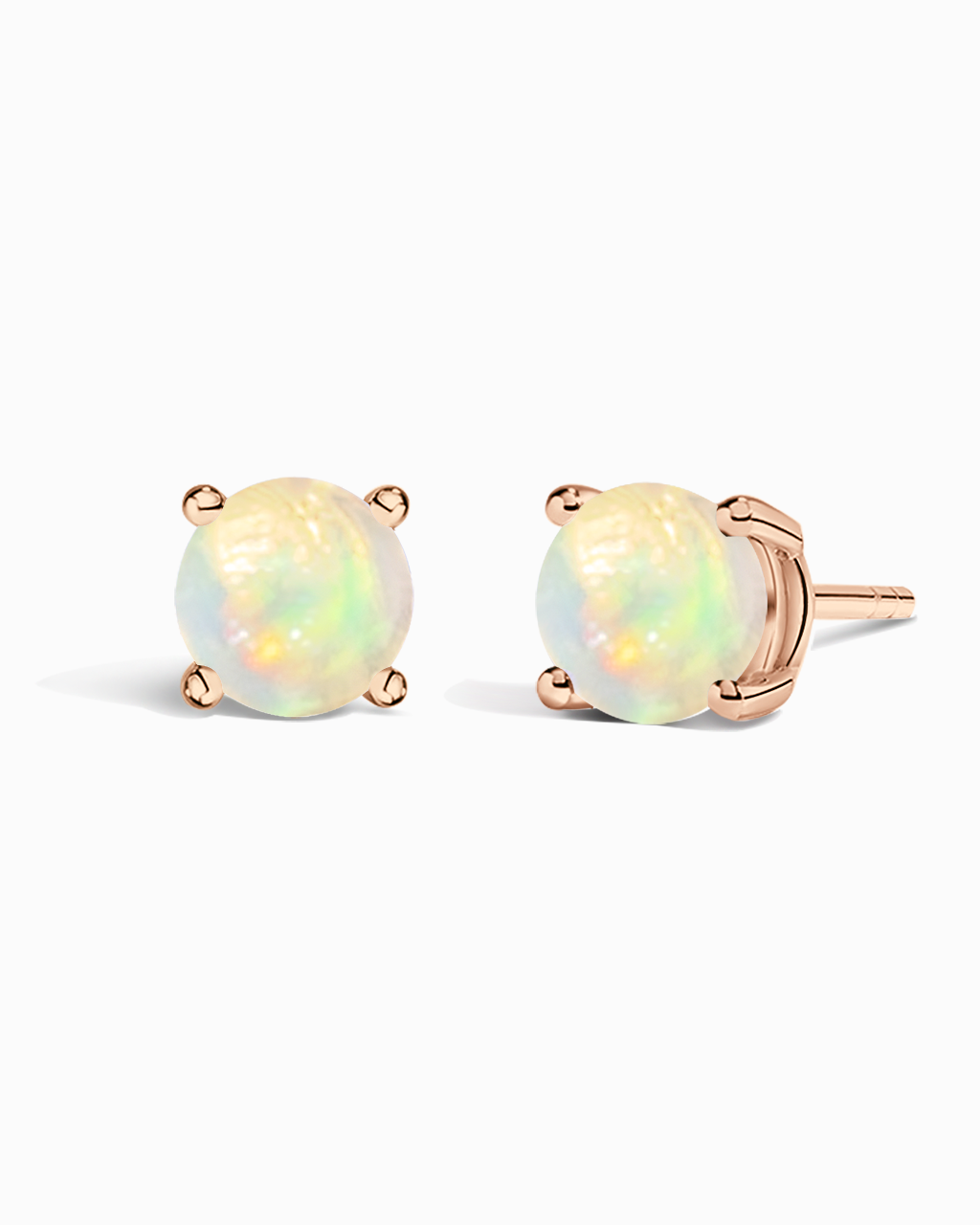 Round Studs-Opal