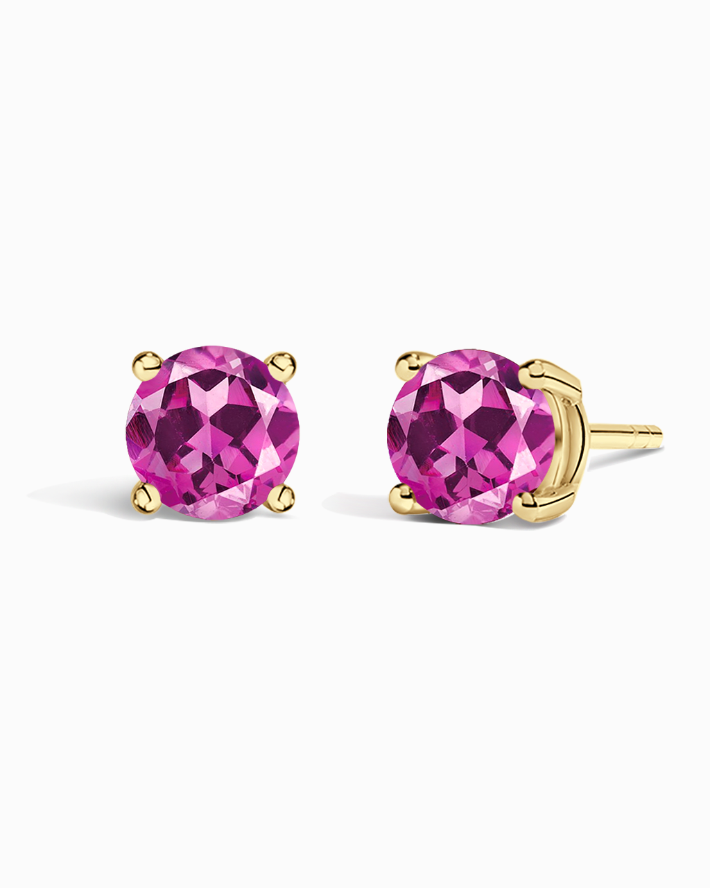 Round Studs-Rhodolite