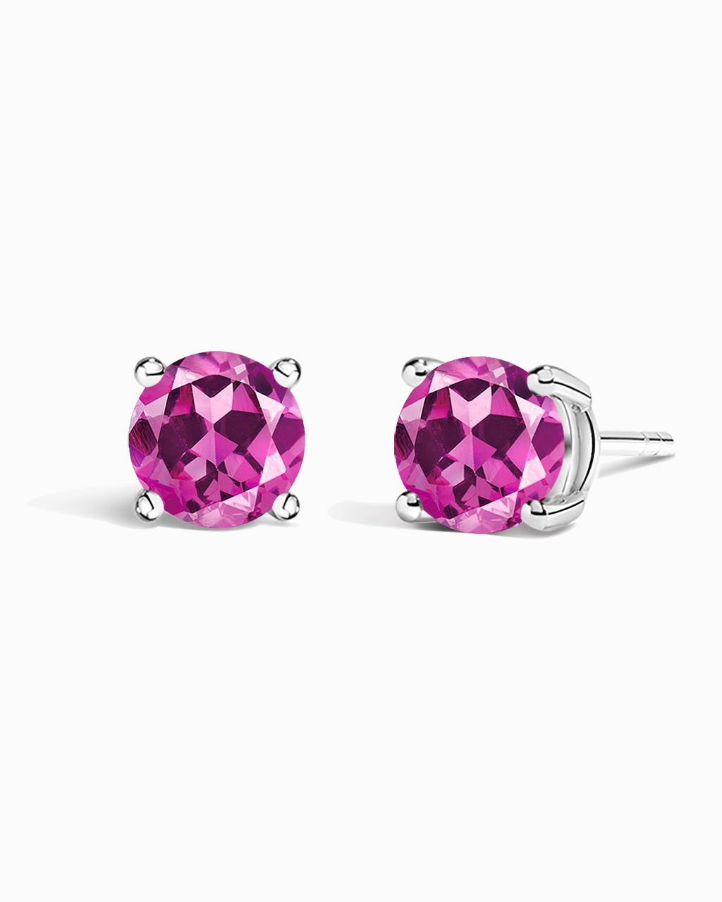 Round Studs-Rhodolite