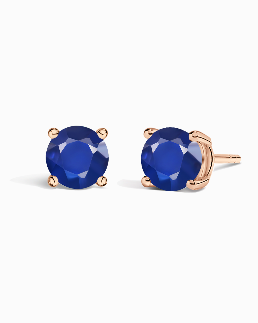 Round Studs-Sapphire