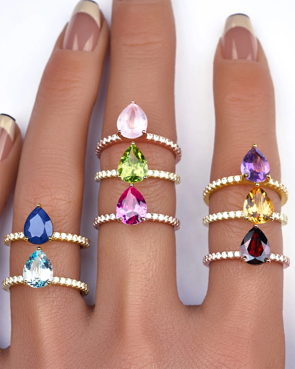 Teardrop Amethyst Ring