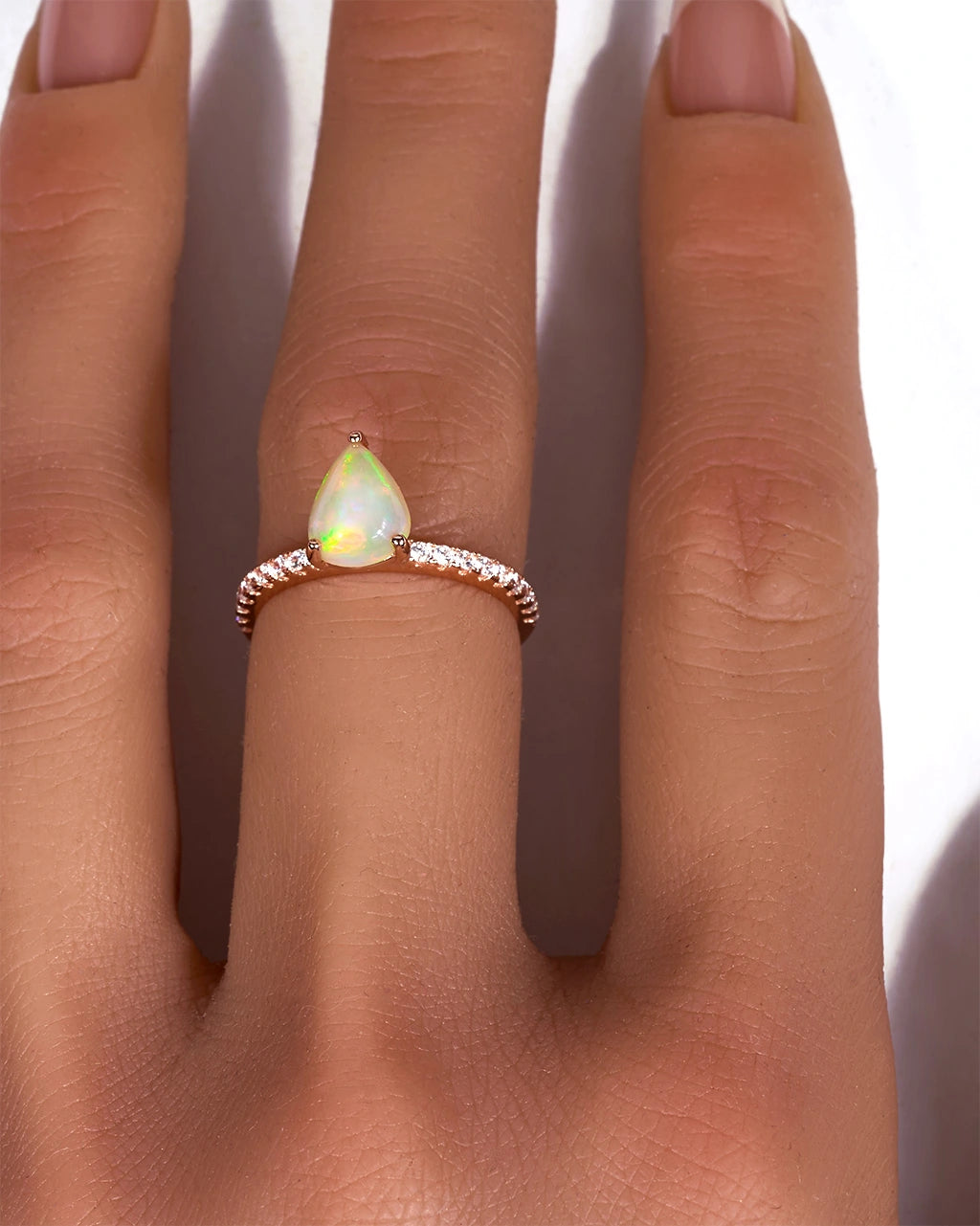 Teardrop Opal Ring