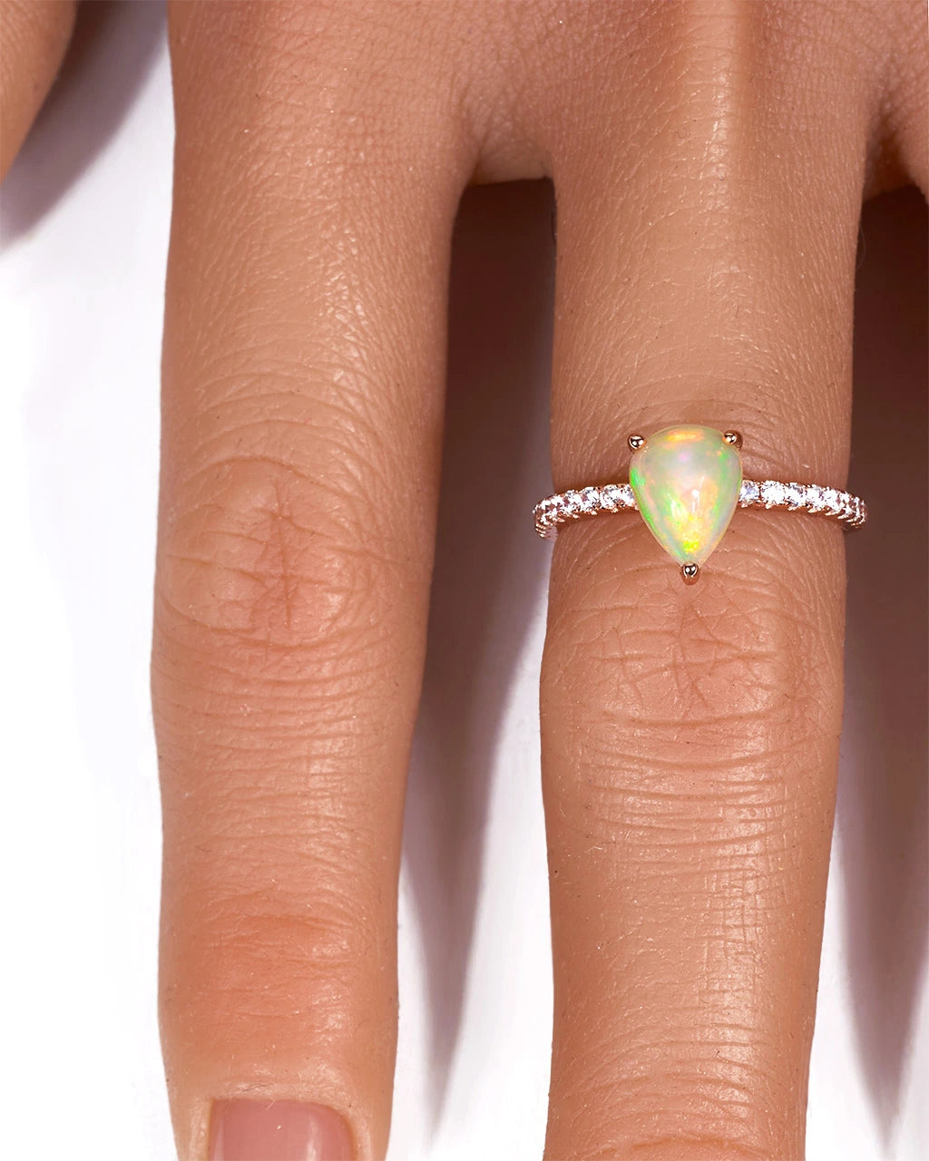 Teardrop Opal Ring