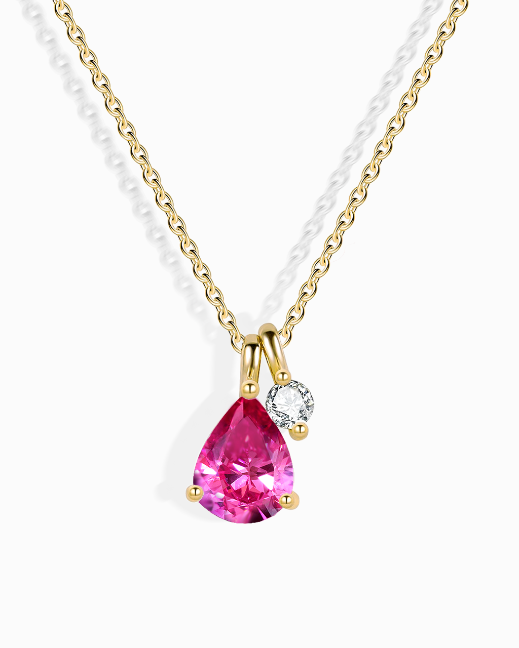 Lab Ruby Necklace