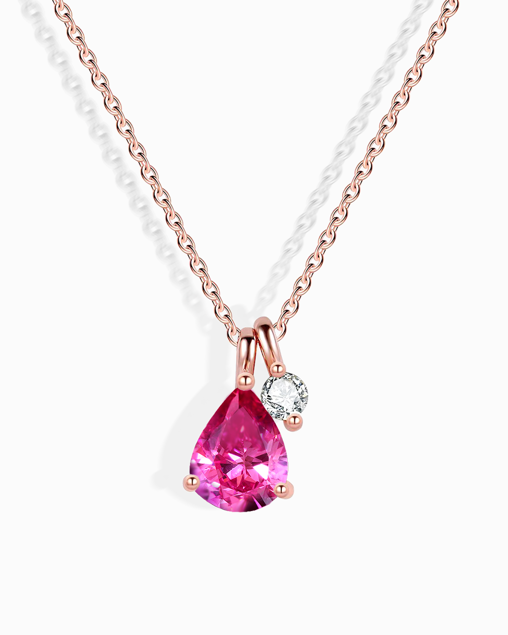 Lab Ruby Necklace