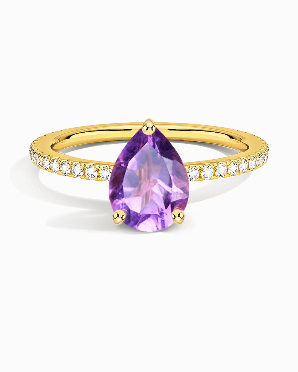 Teardrop Amethyst Ring