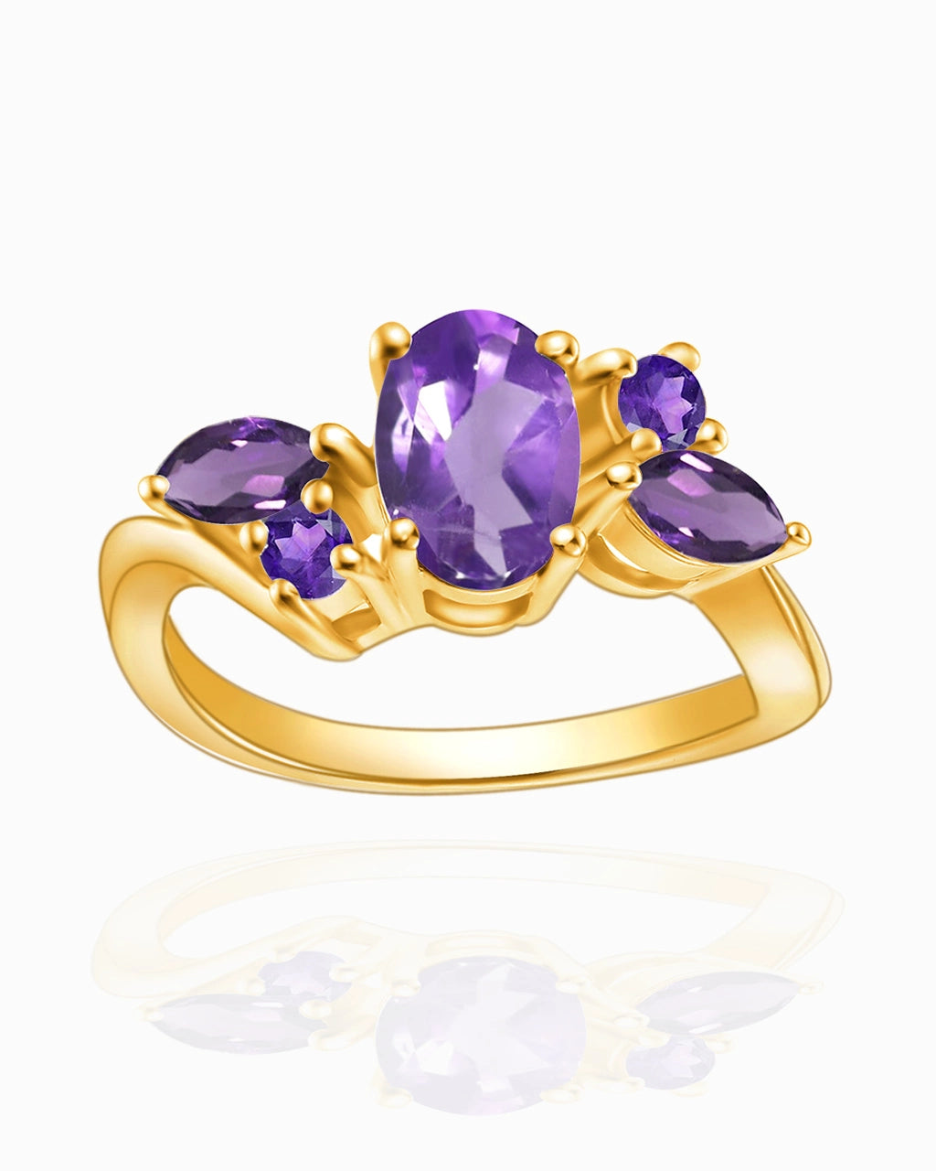 Blossom Ring-Amethyst