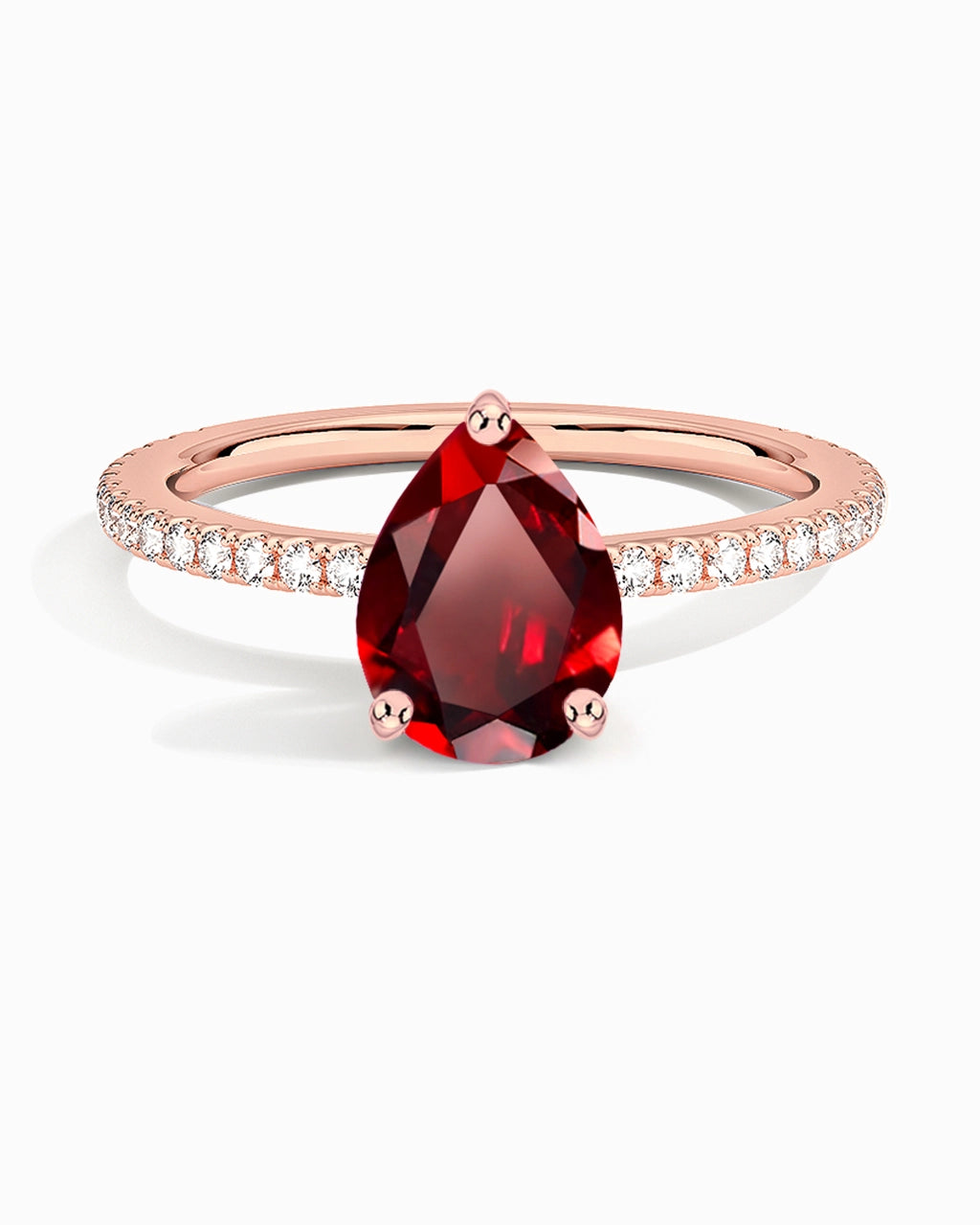 Teardrop Garnet Ring
