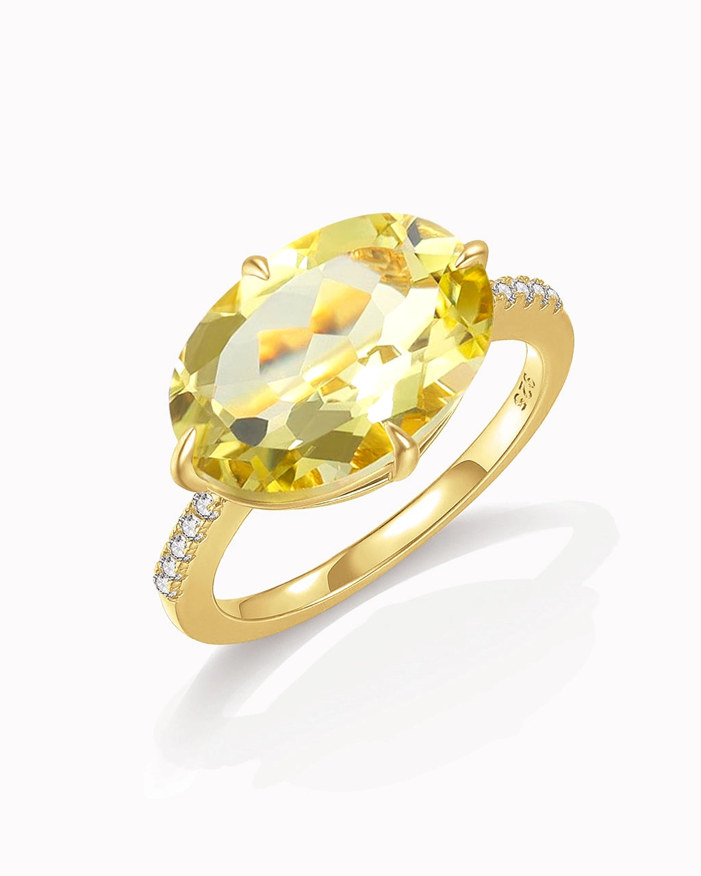 Cocktail Ring-Lemon Quartz 6.23 Carat