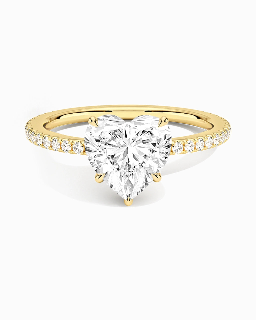 Anillo de moissanita Aurelia con forma de corazón