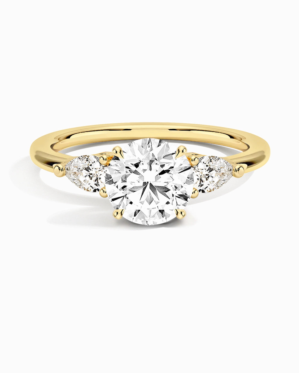 Anillo de moissanita de lujo redondo
