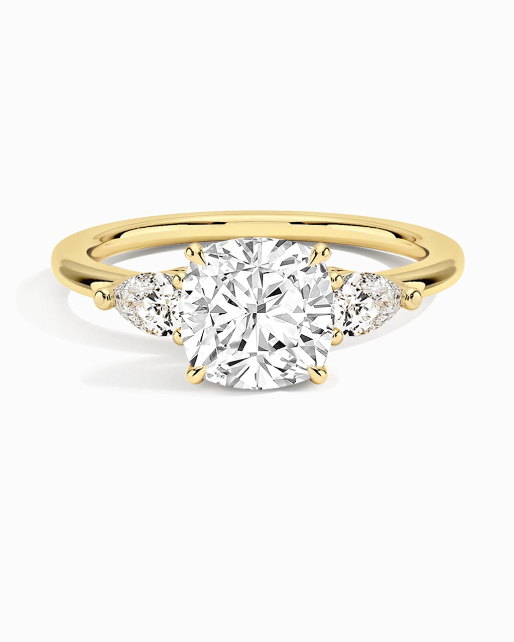 Anillo de moissanita de lujo con forma de cojín