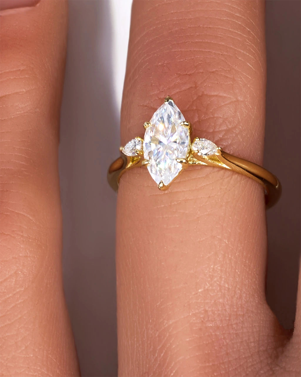 Anillo de moissanita de lujo - Marquesa