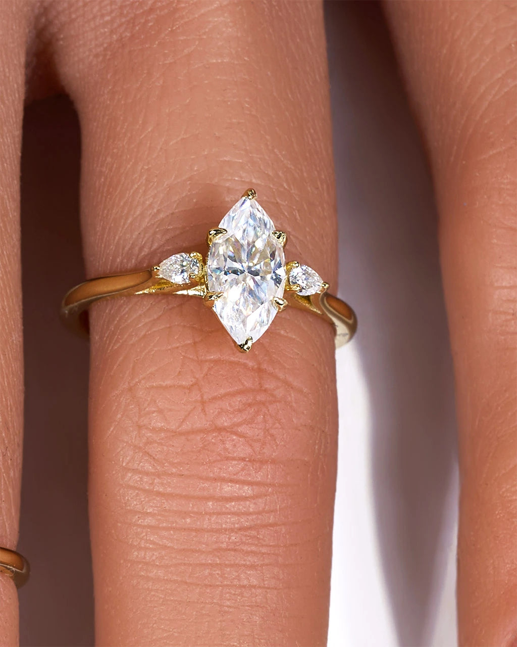 Anillo de moissanita de lujo - Marquesa
