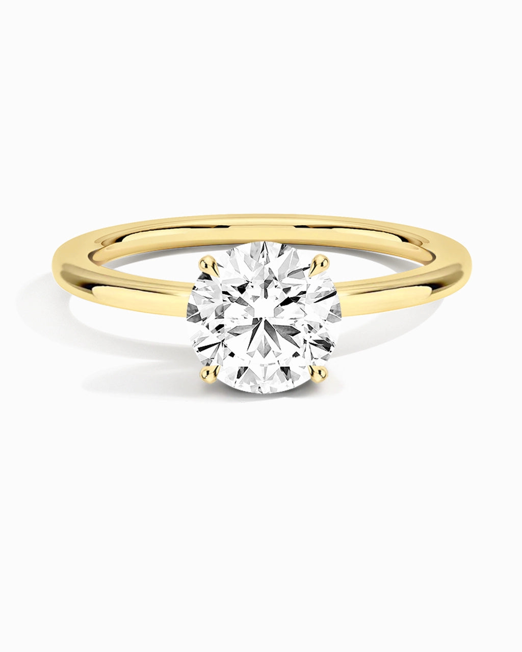 Anillo redondo de moissanita con halo