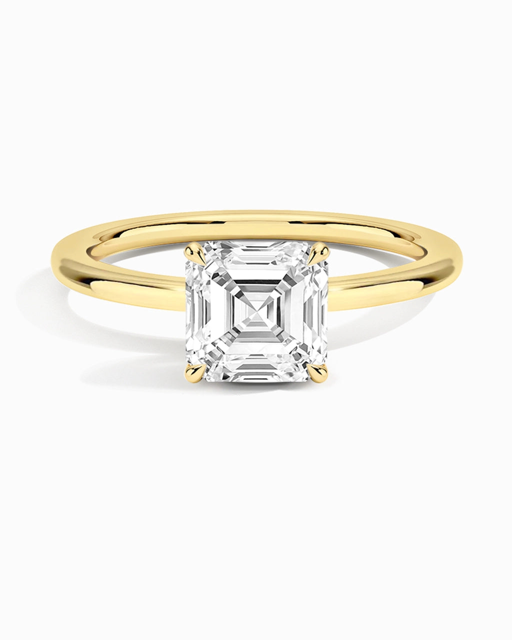 Anillo de moissanita con halo - Asscher