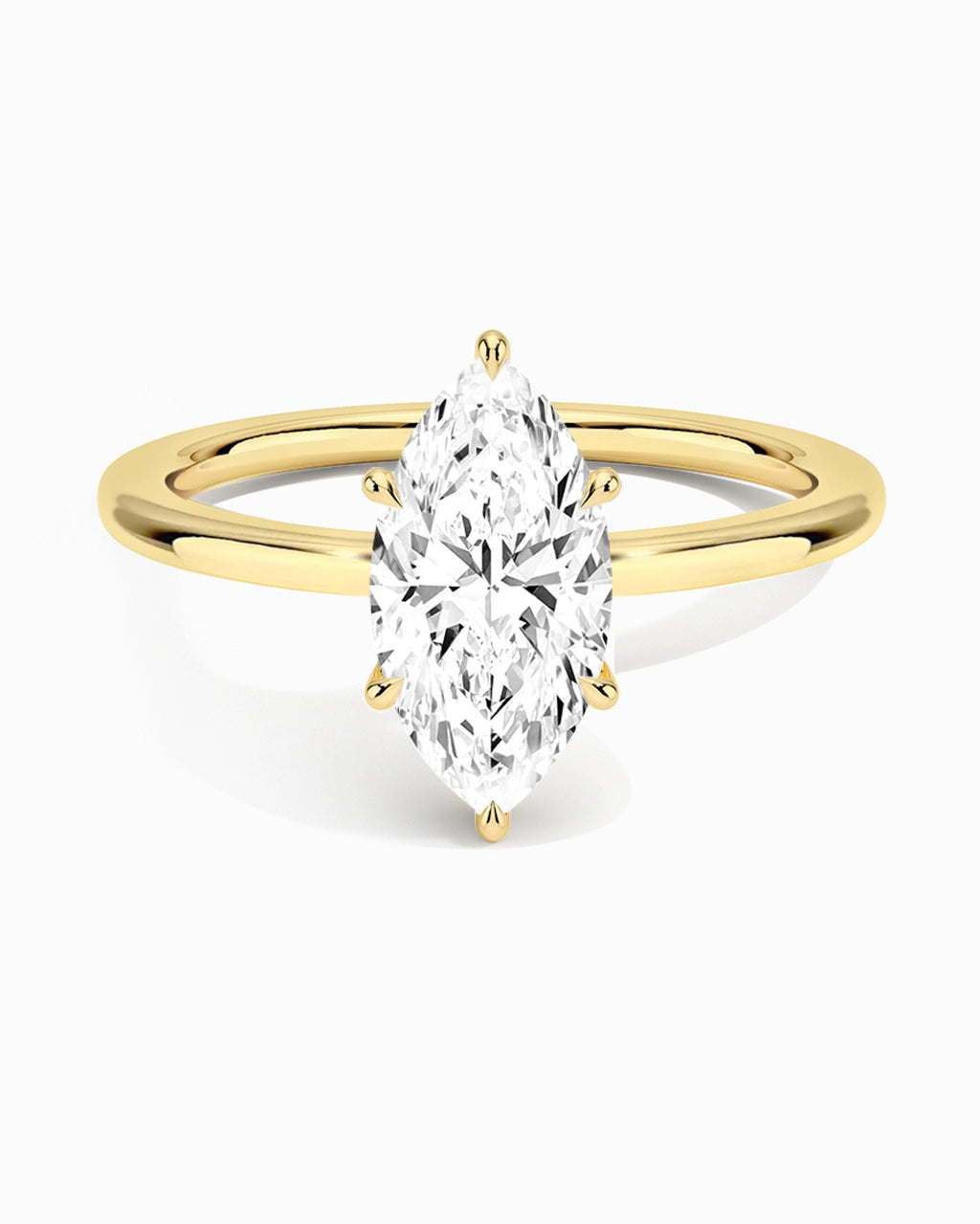 Anillo de moissanita con halo - Marquesa