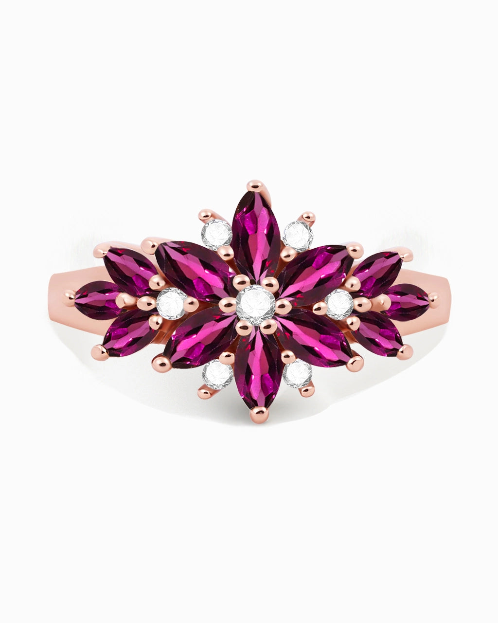 Flourish Ring-Rhodolite