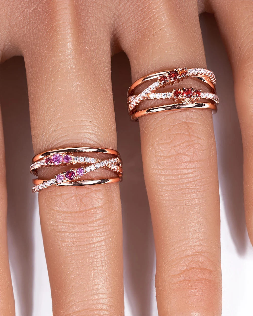 Starry Ring-Rhodolite