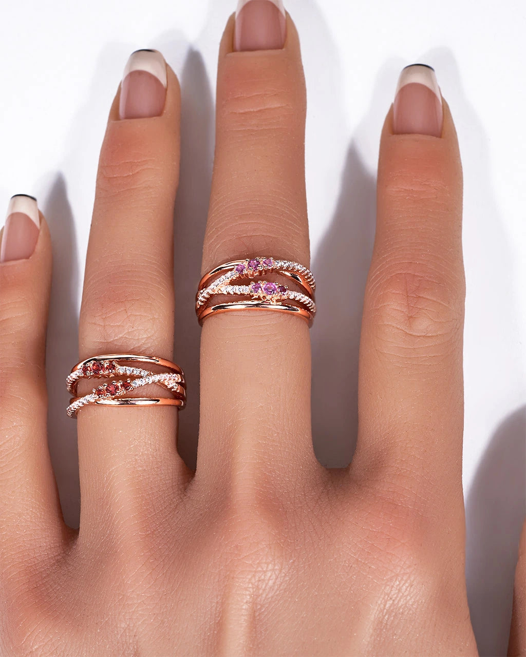 Starry Ring-Rhodolite