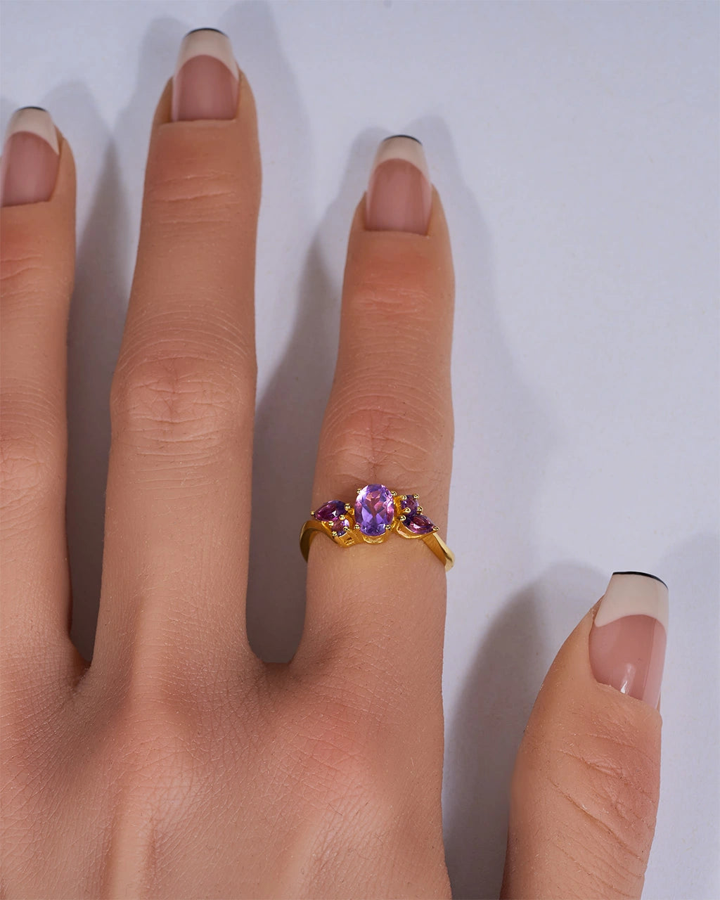 Blossom Ring-Amethyst