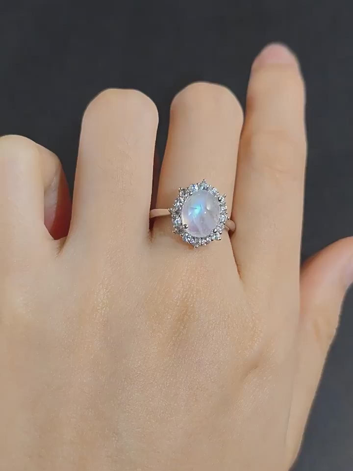 Princess Diana Ring-Moonstone