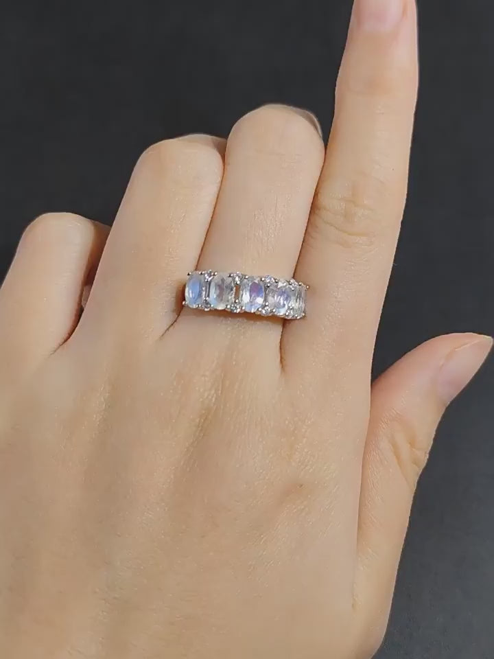 Moonstone Band Ring