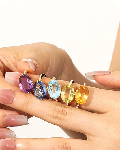 Cocktail Ring-Lemon Quartz 6.23 Carat