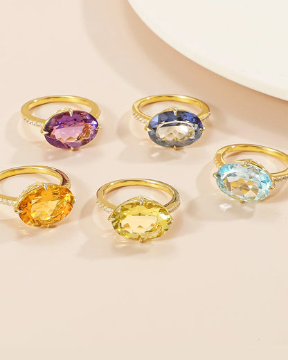 Cocktail Ring-Lemon Quartz 6.23 Carat