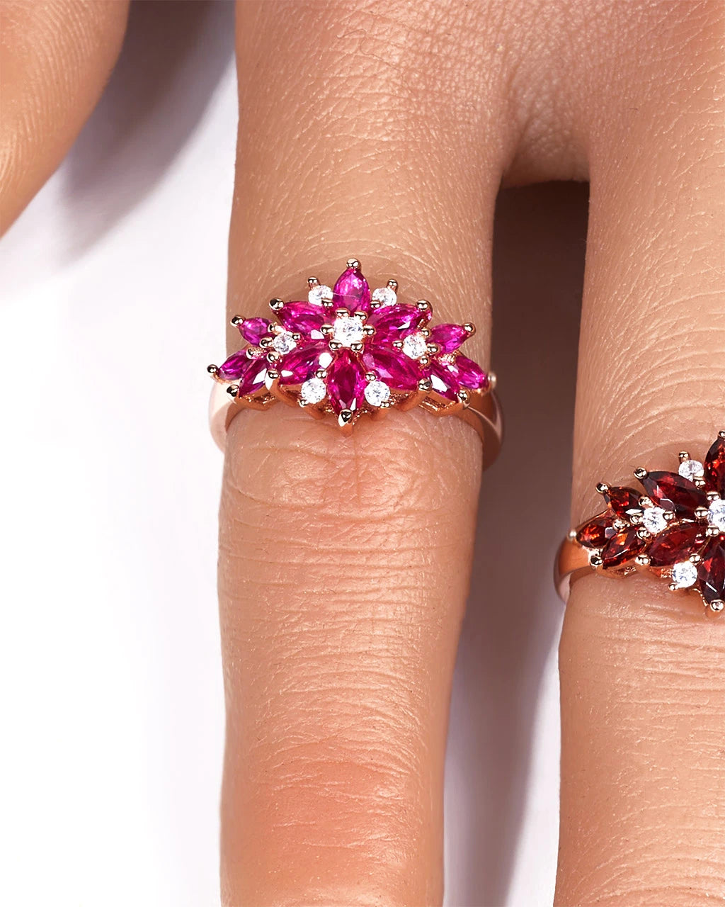 Flourish Ring-Ruby (Lab)