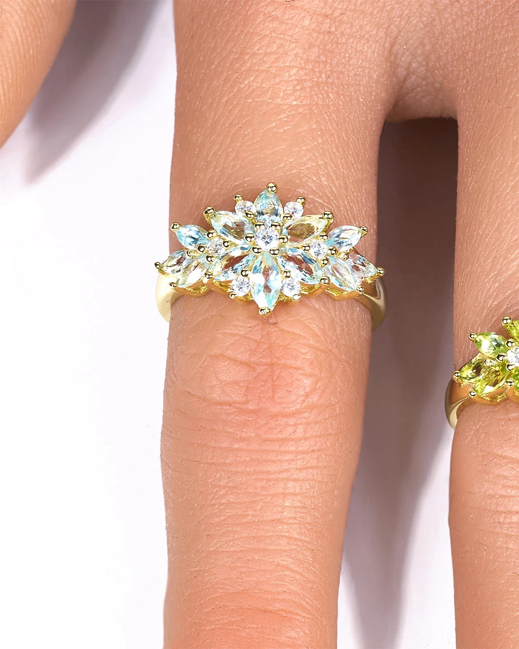 Flourish Ring-Blue Topaz