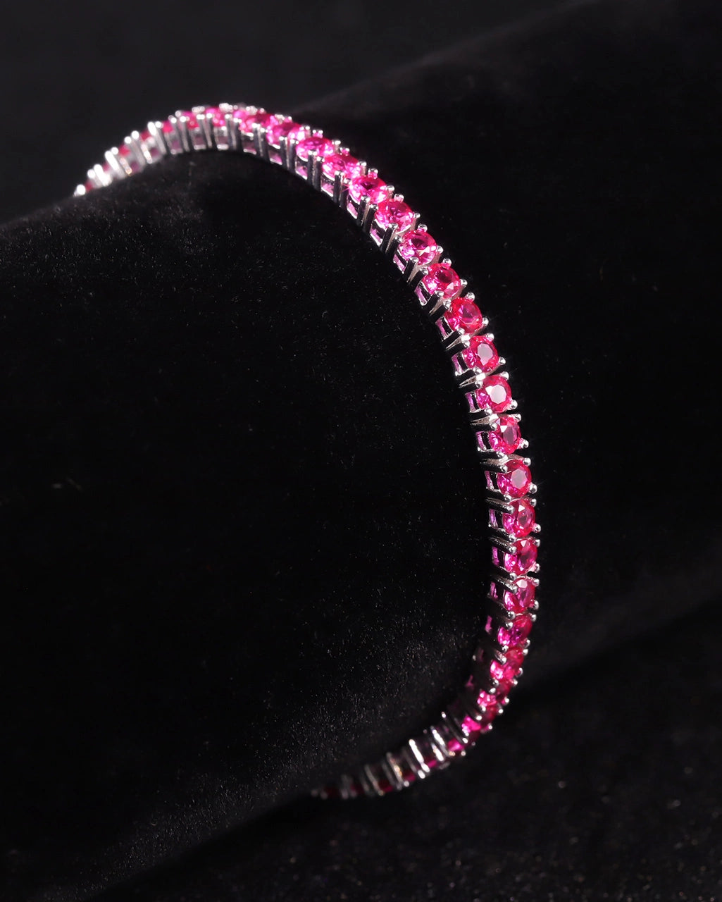 Tennis Bracelet-Lab Ruby