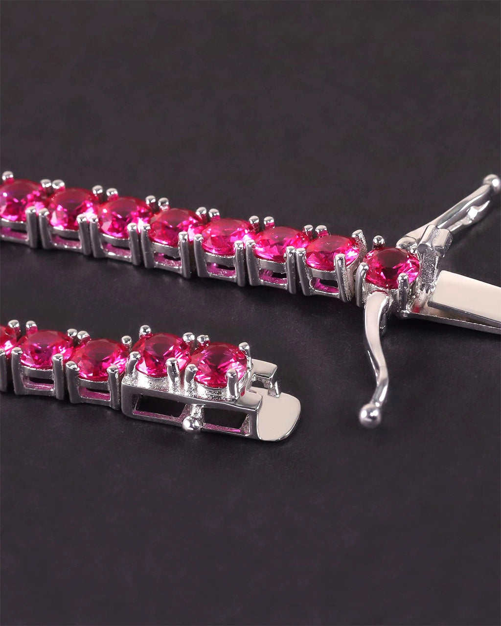 Tennis Bracelet-Lab Ruby