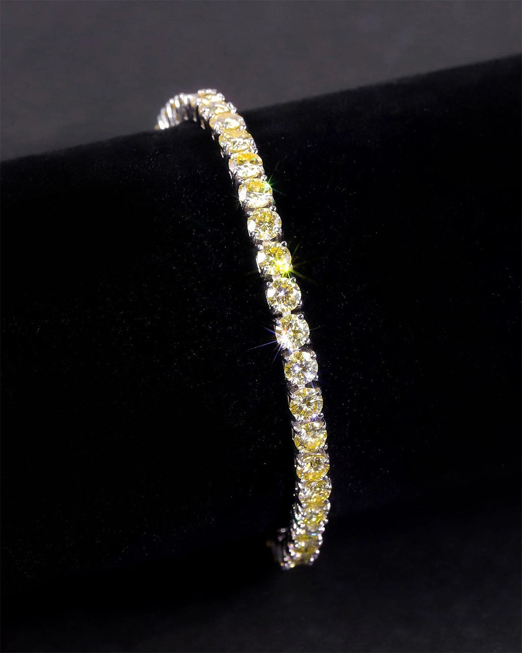 Tennis Bracelet-Lab Yellow Sapphire