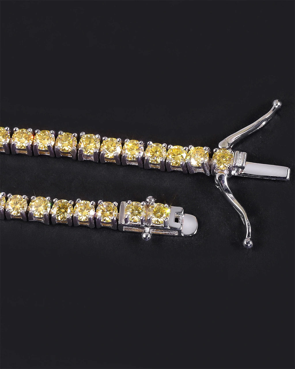 Tennis Bracelet-Lab Yellow Sapphire