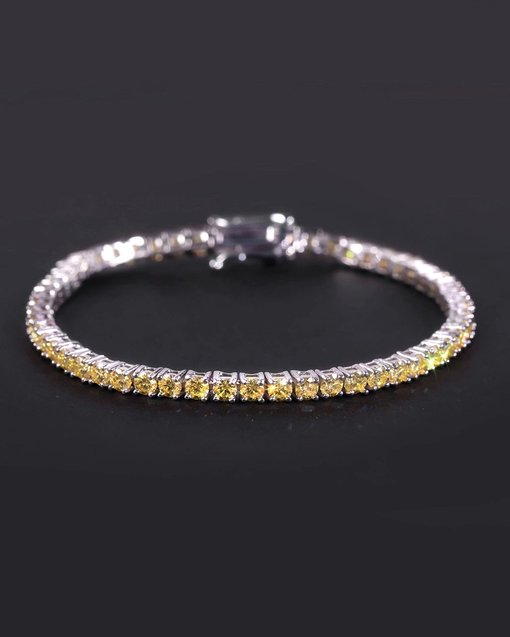 Tennis Bracelet-Lab Yellow Sapphire