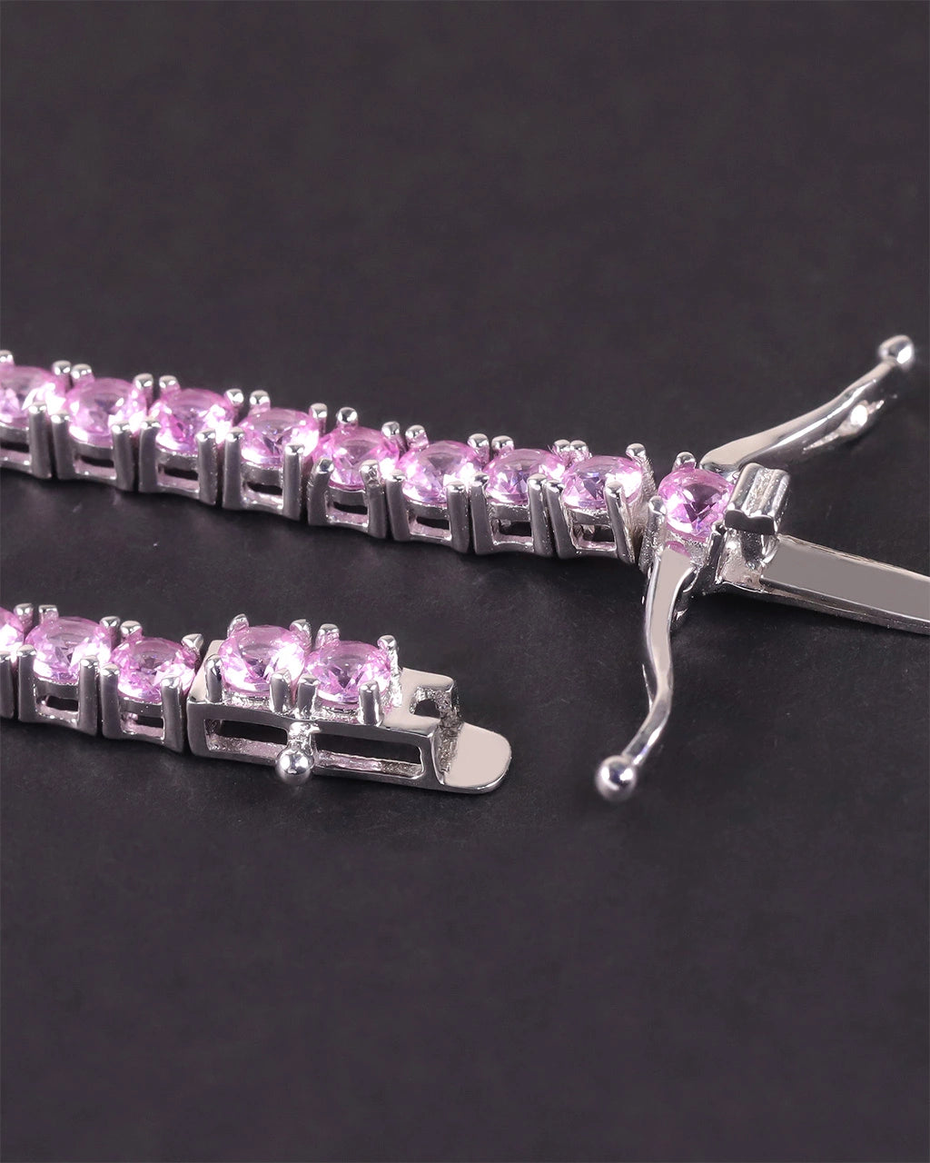 Tennis Bracelet-Lab Light Pink Sapphire