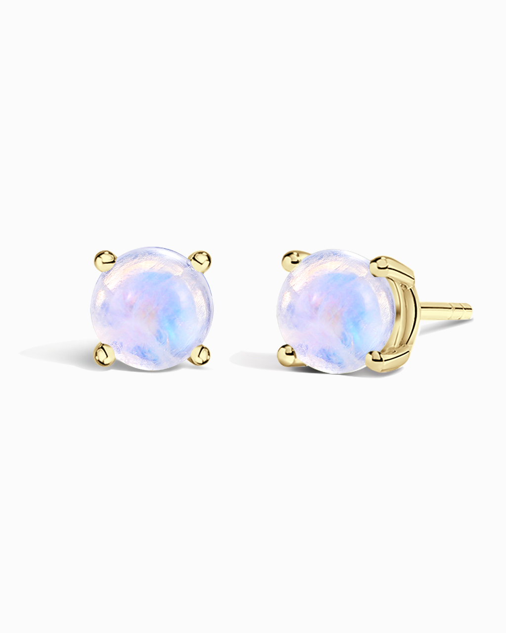 Round Studs-Moonstone