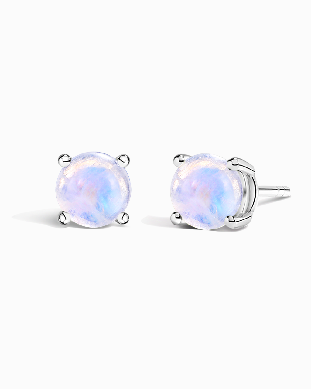 Round Studs-Moonstone