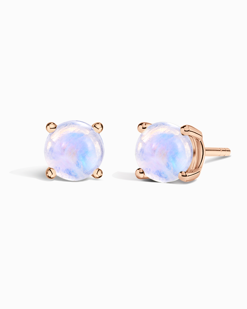 Round Studs-Moonstone