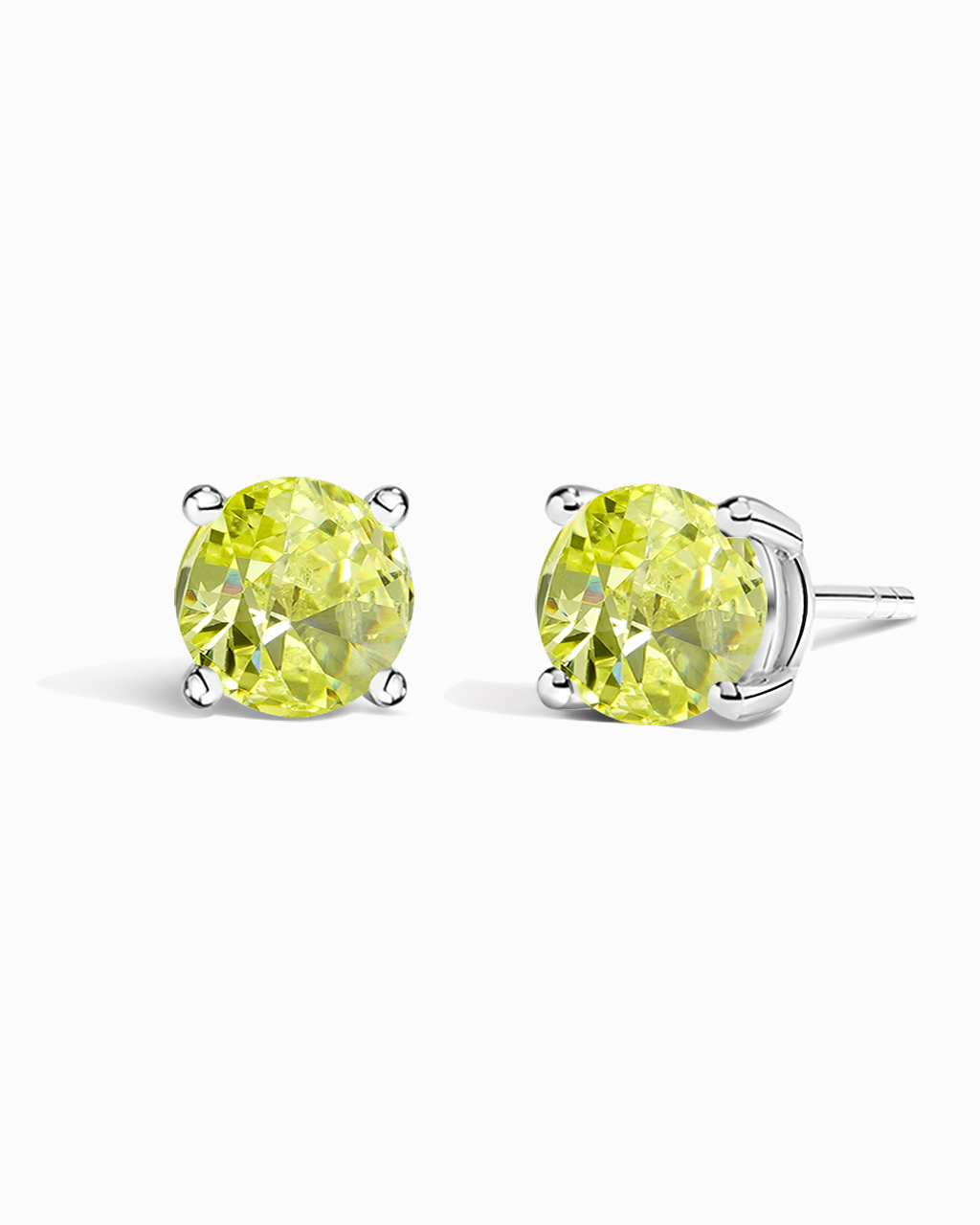 Round Studs-Peridot