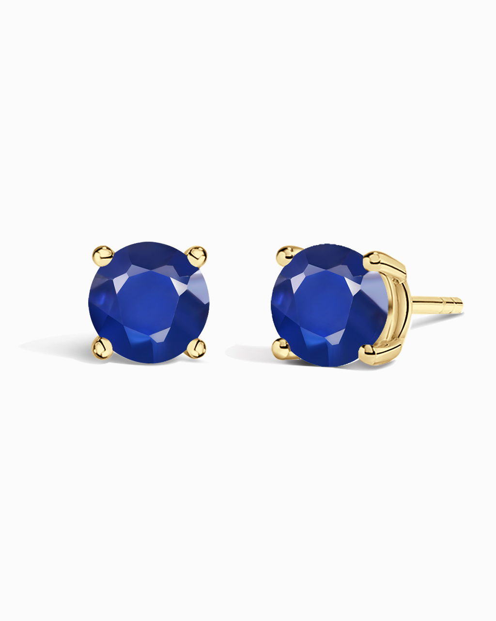 Round Studs-Sapphire