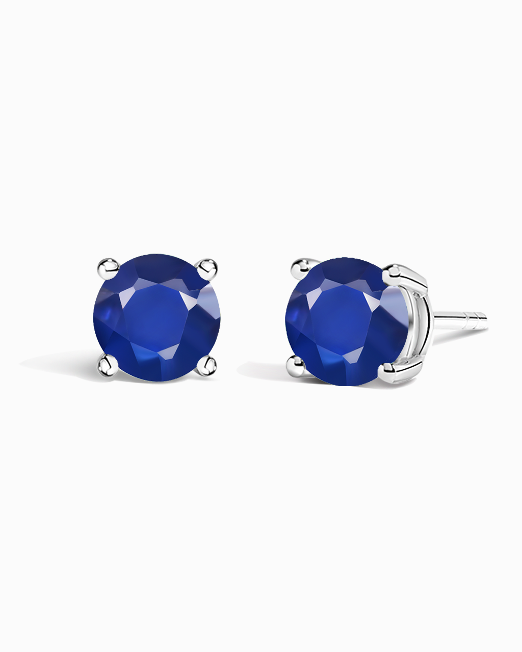 Round Studs-Sapphire