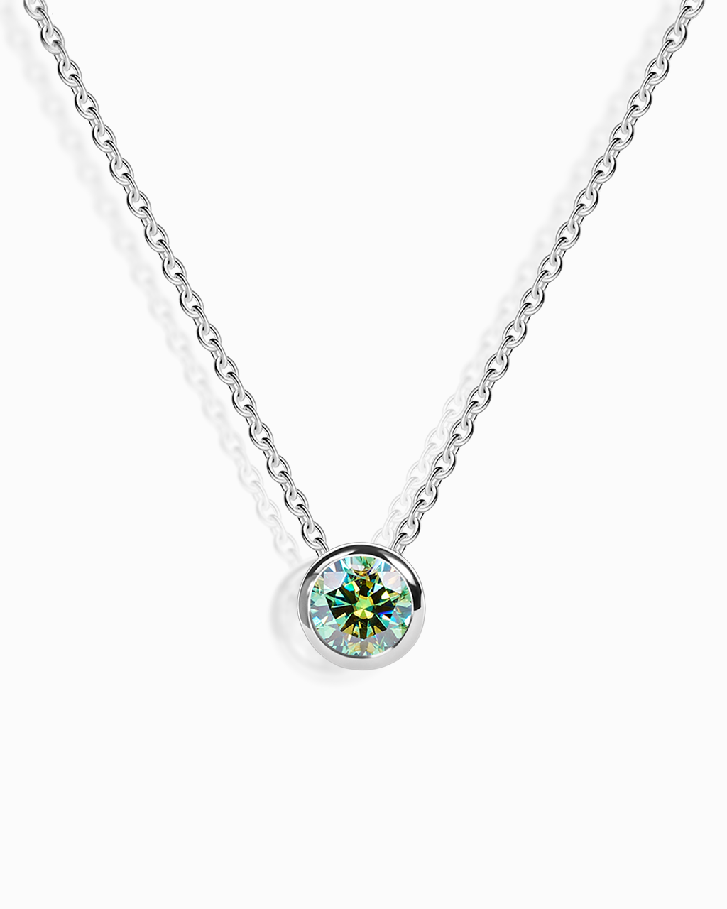 Green Moissanite Necklace