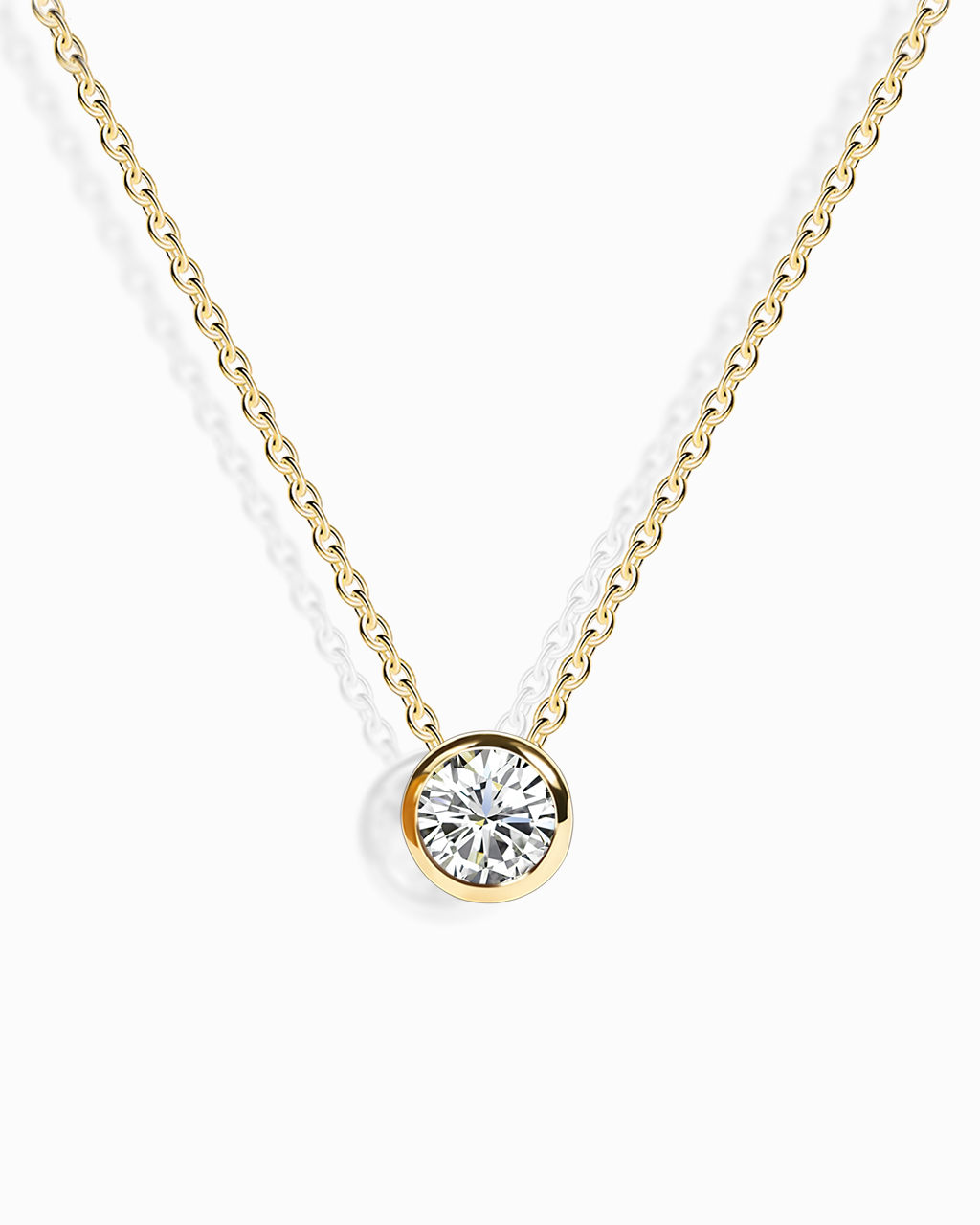 White Moissanite Necklace
