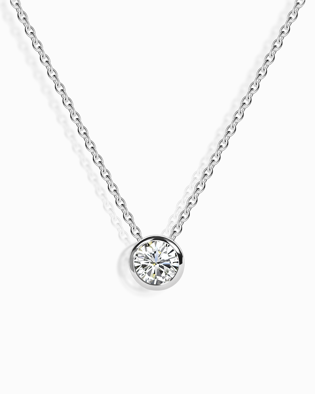 White Moissanite Necklace