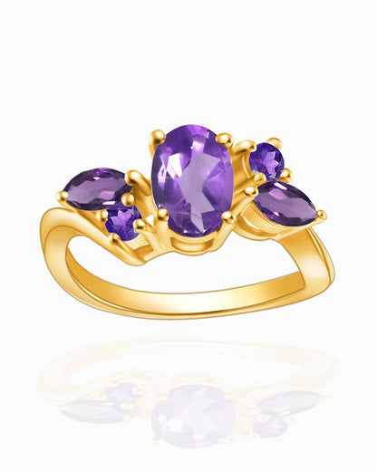 Blossom Ring-Amethyst